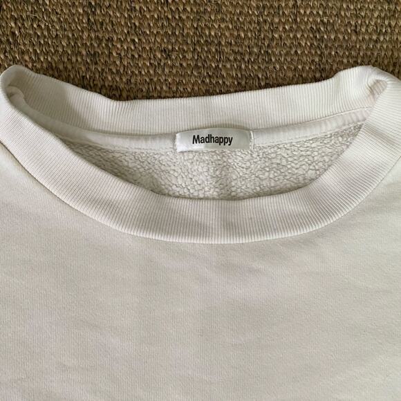 Madhappy White 'Local Optimist' Sweatshirt - Picture 6 of 12